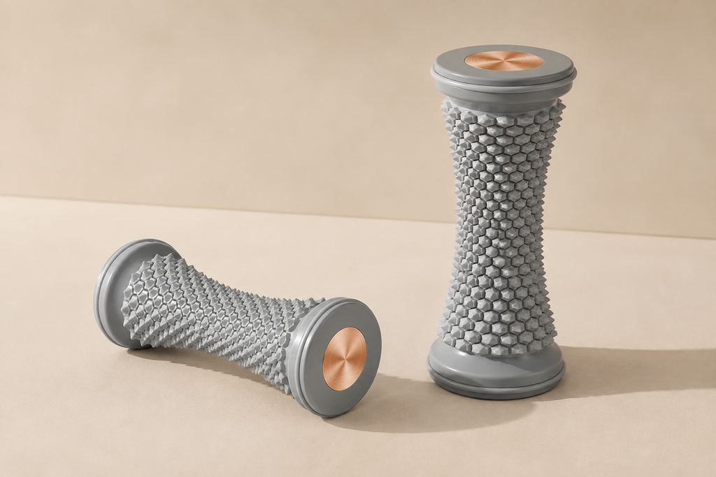 Foot massage roller, deep tissue, and calf massager.