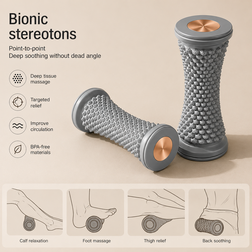 Foot massage roller, deep tissue, and calf massager.