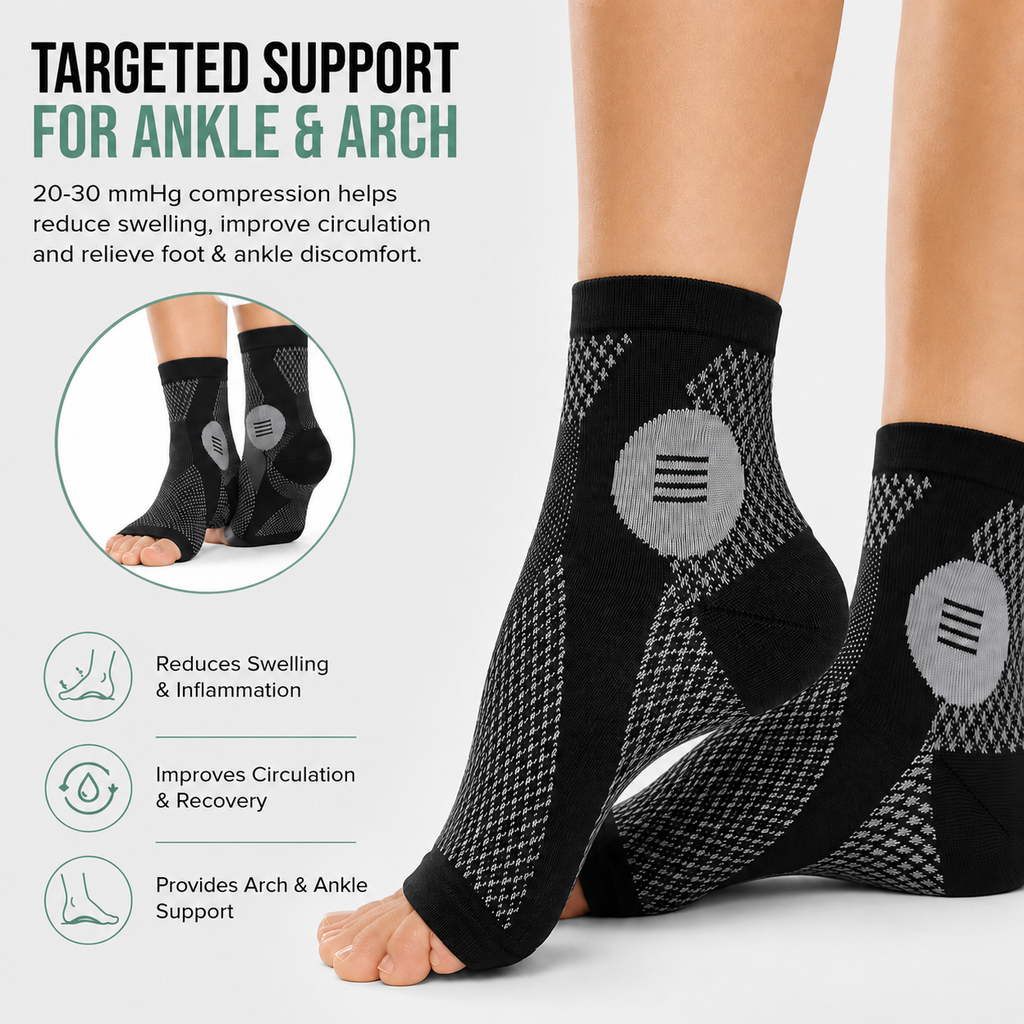 Ankle Compression Sleeves – Ankle & Arch Support